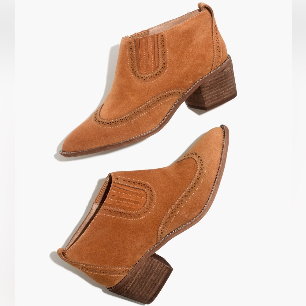 Madewell The Grayson Brogue Chelsea Boot size 8